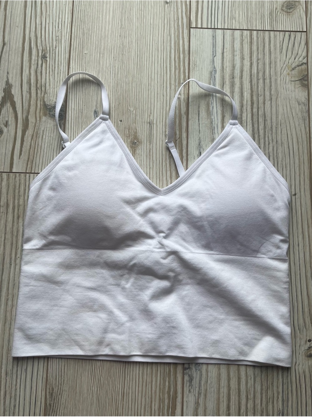 Ardene White Seamless V-Neck Bandeau Bralette Cami